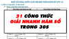 21 công thức giải nhanh Hàm số trong 30s