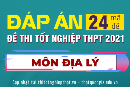 Đề thi và đáp án tham khảo môn ĐỊA LÝ thi tốt nghiệp THPT 2021 - FULL 24 MÃ ĐỀ