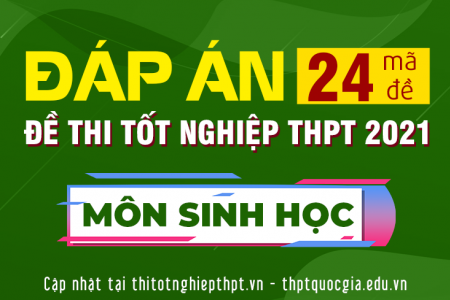 Đề thi và Đáp án tham khảo môn SINH HỌC thi tốt nghiệp THPT 2021 | FULL 24 MÃ ĐỀ