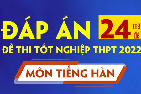 Đáp án tham khảo môn tiếng Hàn thi tốt nghiệp THPT QG 2022