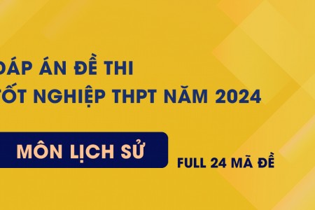Đề thi và Đáp án tham khảo môn Lịch sử thi tốt nghiệp THPT 2024 | FULL 24 mã đề