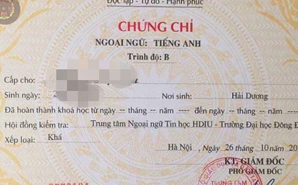 chung chi ngoai ngu 1