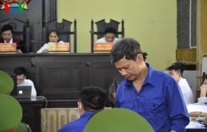 Bị cáo Lò Văn Huynh tại phiên tòa. 