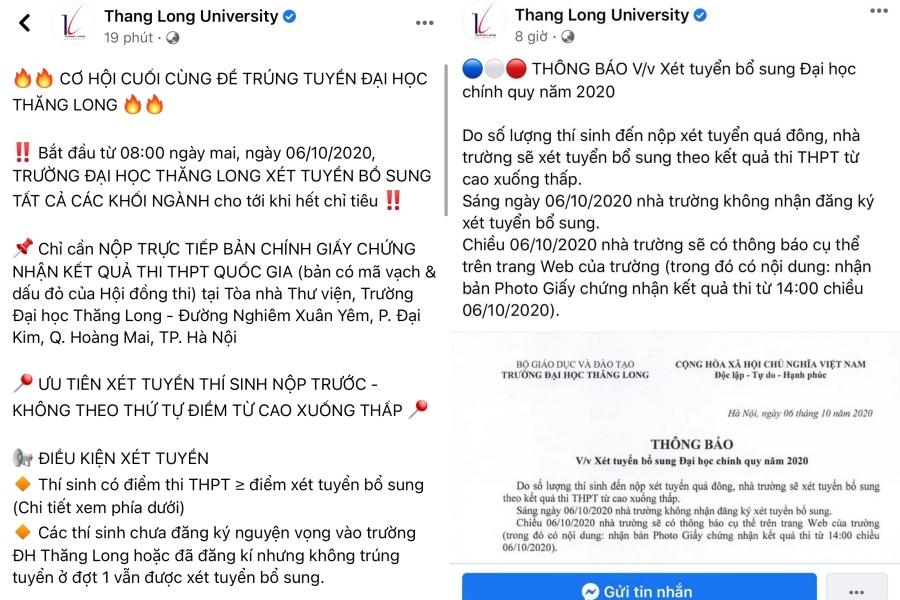 truong dh uu tien tuyen nguoi den nop don truoc thi sinh thuc cho xuyen dem 3
