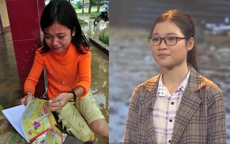 Cô bé khóc nức nở vì sách vở ướt nhẹp sau 10 năm: Ra dáng thiếu nữ xinh đẹp, trở thành sinh viên trường y
