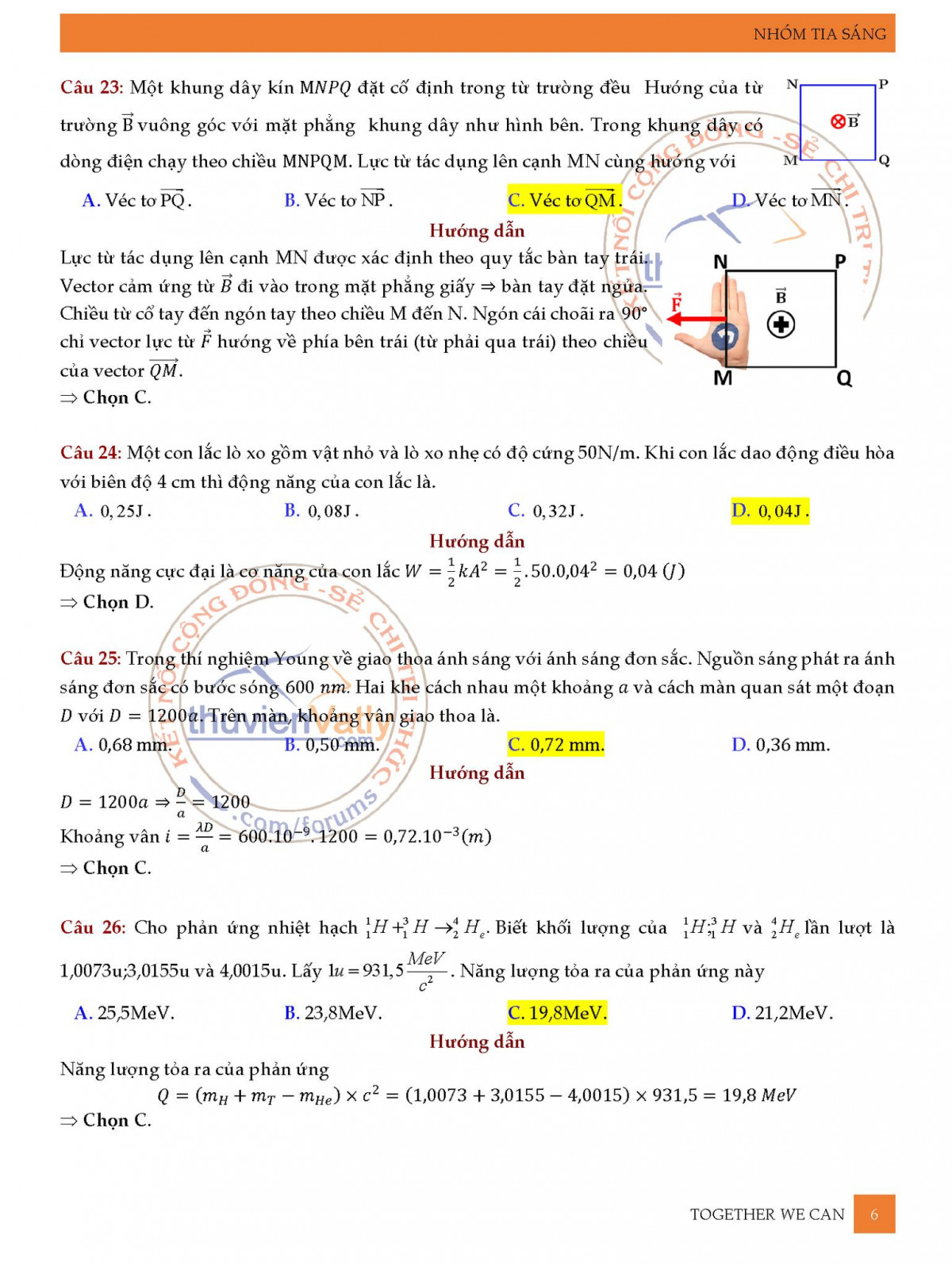 Hướng dẫn giải đề thi tham khảo môn Vật lý kỳ thi tốt nghiệp thpt 2022