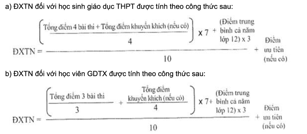 Cách tính điểm xét tốt nghiệp THPT 2024 các sĩ tử cần lưu ý - 1