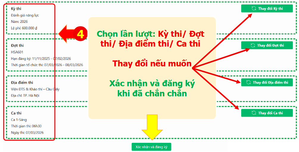 Hướng dẫn đăng ký HSA - Kỳ thi đánh giá năng lực ĐHQG Hà Nội